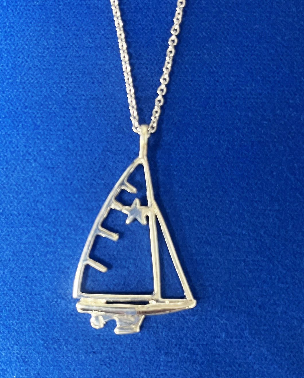 Star Silver boat pendant